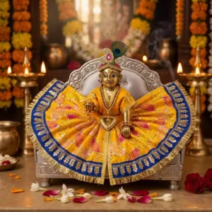 Laddu Gopal 6 Inch Kesari Raj Chora Poshak