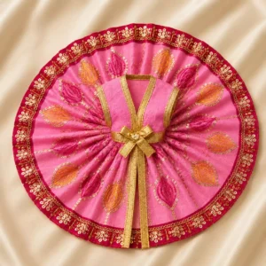 Laddu Gopal 6 Inch Rose Shringar Designer Chora Poshak - Image 2