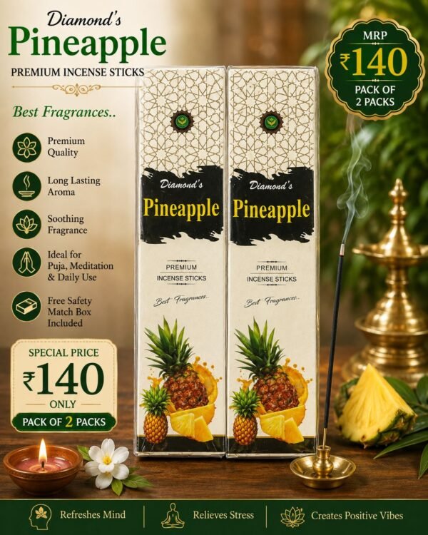 Diamond’s Pineapple Premium Incense Sticks – 2 Pack