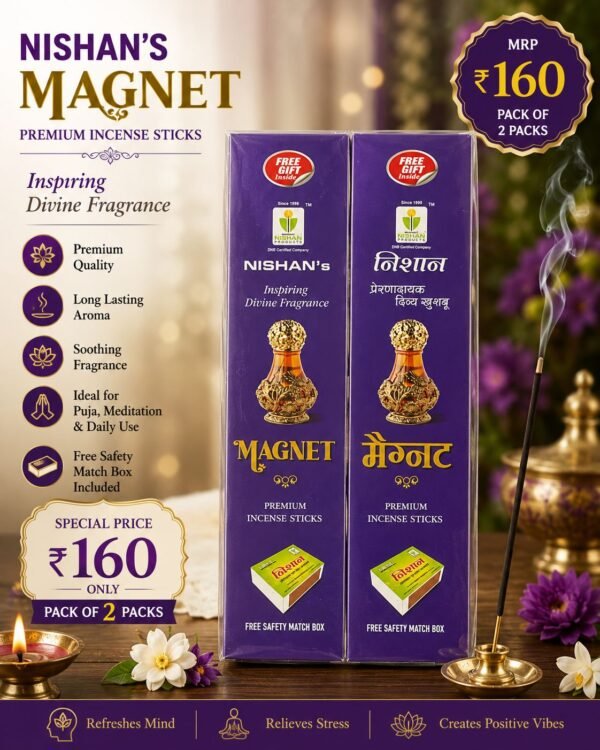 Nishan’s Magnet Premium Incense Sticks – 2 Pack