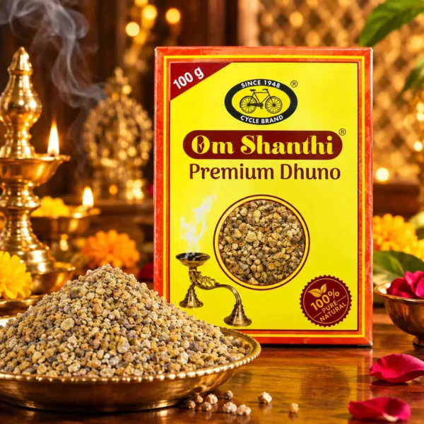 Om Shanthi Premium Dhuno – 100 g (Cycle Brand)
