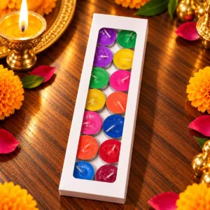 Sparkling Rainbow Tealight Candles – Pack of 12 - Image 2