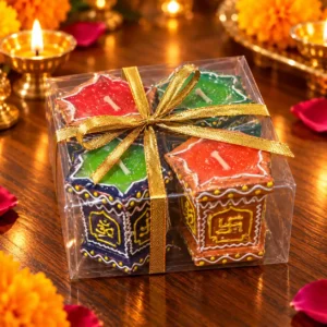 Traditional Tulsi Manch Decorative Candle Set - Image 2