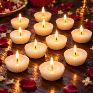 Shubhra Jyoti White Candles - Image 1