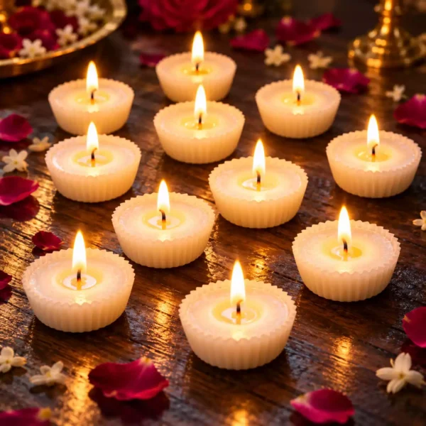 Shubhra Jyoti White Candles