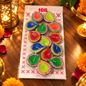 Rangoli Glow Decorative Diya Candles Set – 14 Pieces - Image 1