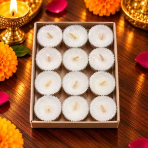 Shubhra Jyoti White Candles - Image 2
